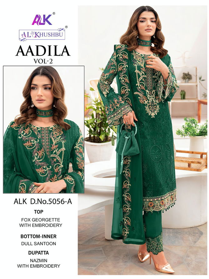 Aadila Vol 2 By Alk Khushbu Georgette Pakistani Suits Wholesale Market Surat
